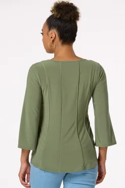 Cato Stretchy Seamed Front Top> Tops