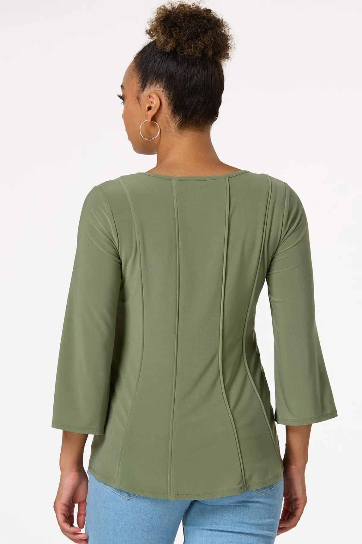 Cato Stretchy Seamed Front Top> Tops