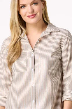 Cato Stripe Button Front Shirt><noscript><img width=