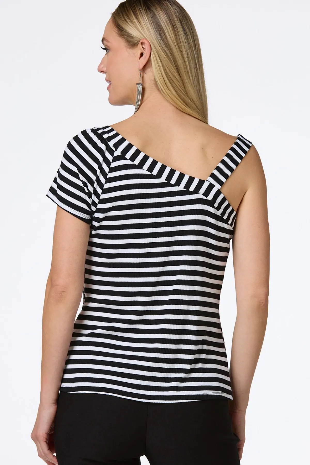 Cato Stripe One Shoulder Top> Tops