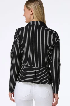 Cato Stripe Peplum Blazer> Jackets & Vests