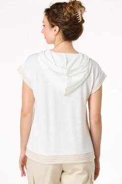 Cato Stripe Trim Hooded Top><noscript><img width=