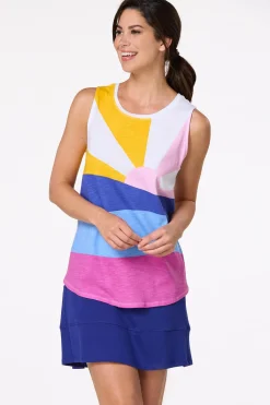 Cato Sunburst Tank> Athleisure|Tops