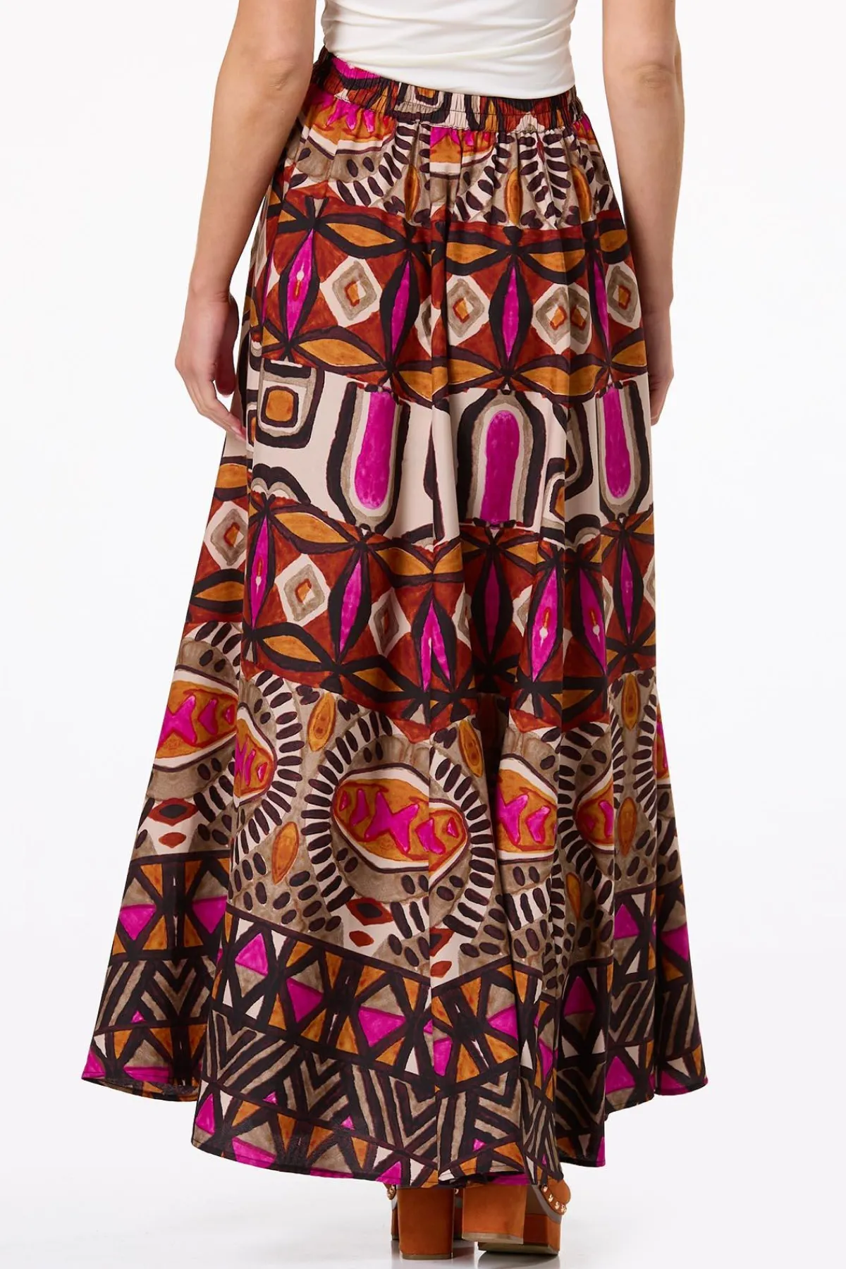 Cato Sweeping Bold Tribal Skirt> Skirts