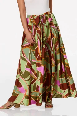 Cato Sweeping Tropical Palm Skirt> Skirts