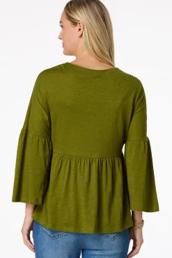 Cato Tasseled Lace- Up Top> Tops