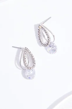 Cato Teared Cubic Zirconia Earrings> Social Occasion|Earrings