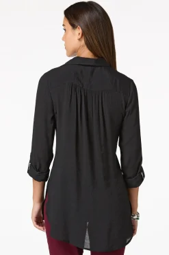 Cato Textured Button Down Tunic><noscript><img width=