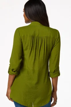 Cato Textured Button Down Tunic><noscript><img width=