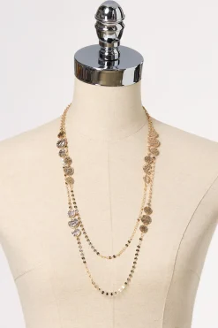 Cato Textured Circle Layered Long Necklace> Necklaces