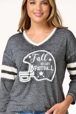 Cato Textured Fall Means Football Top><noscript><img width=