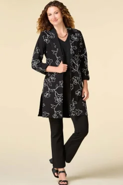 Cato Textured Floral Topper> Jackets & Vests