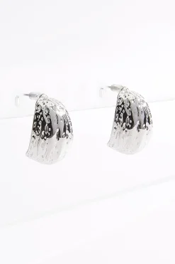 Cato Textured Loop Hoop Earrings> Earrings