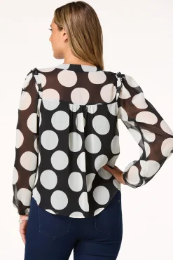 Cato Textured Polka Dot Shirt><noscript><img width=