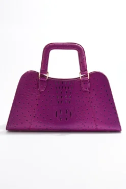 Cato Textured Purple Satchel> Handbags