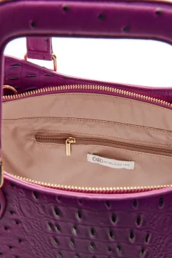 Cato Textured Purple Satchel><noscript><img width=