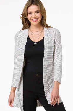 Cato Textured Stripe Cardigan> Tops
