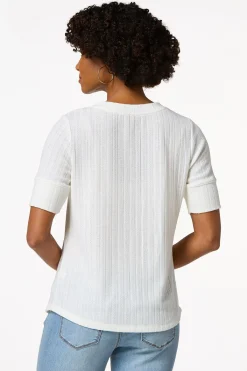 Cato Textured Stripe Henley><noscript><img width=