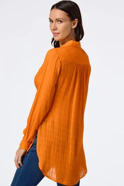 Cato Textured Two Pocket Tunic> Tops
