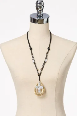 Cato Thread Wrapped Cross Pendant Necklace> Inspirational|Necklaces
