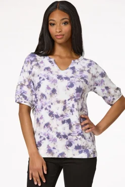 Cato Tie Dye French Terry Top> Tops