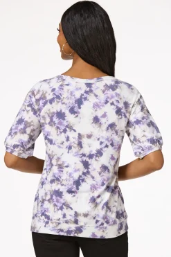 Cato Tie Dye French Terry Top> Tops