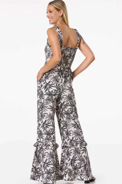 Cato Tie Shoulder Smocked Bodice Jumpsuit> Dresses