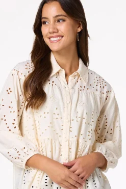 Cato Tiered Eyelet Shirt><noscript><img width=