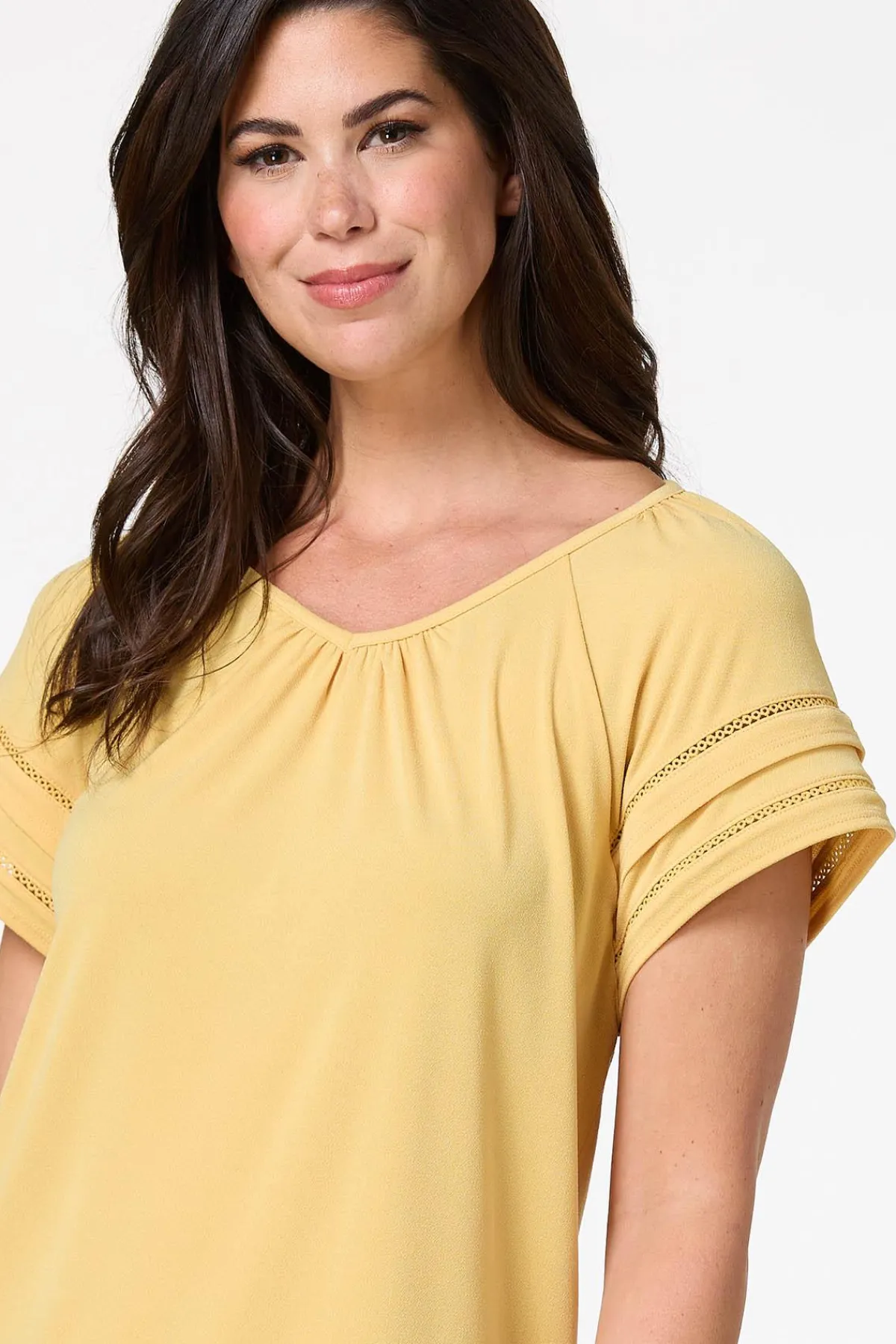 Cato Tiered Sleeve Top> Tops