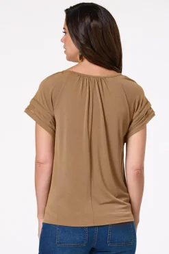 Cato Tiered Sleeve Top><noscript><img width=