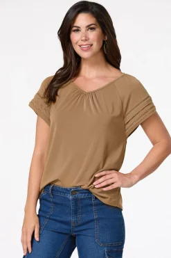 Cato Tiered Sleeve Top><noscript><img width=