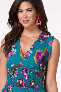 Cato Tiered Smocked Waist Dress><noscript><img width=