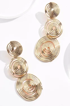 Cato Tiered Spiral Earrings> Earrings