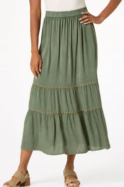 Cato Tiered Studded Skirt> Skirts