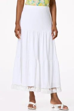 Cato Tiered Tasseled Skirt><noscript><img width=