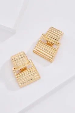 Cato Tiered Textured Clip- On Earrings> Earrings