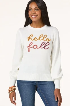 Cato Tinseled Hello Fall Sweater> Sweaters