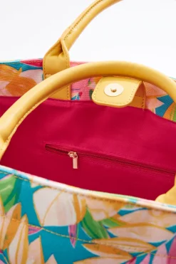 Cato Tropical Print Canvas Tote Set><noscript><img width=