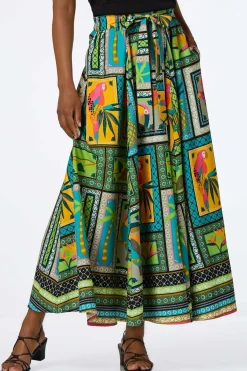 Cato Tropical Tile Maxi Skirt> Skirts