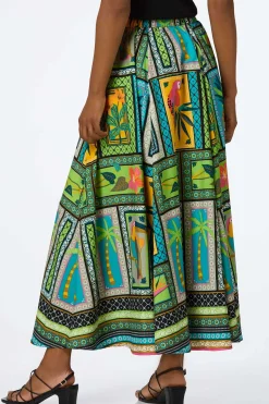 Cato Tropical Tile Maxi Skirt> Skirts