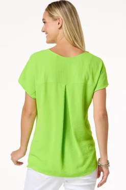 Cato Twist Hem V- Neck Top> Tops