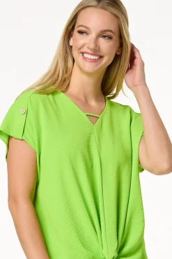 Cato Twist Hem V- Neck Top><noscript><img width=