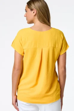 Cato Twist Hem V- Neck Top><noscript><img width=