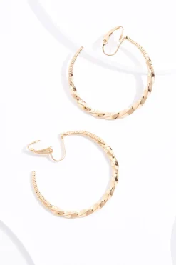 Cato Twisted Clip- On Hoop Earrings> Earrings