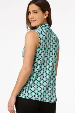 Cato Twisted Sea Green Tank> Tops