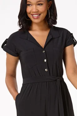 Cato Utility Tie Waist Jumpsuit> Dresses