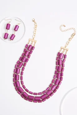 Cato Vibrant Cylinder Necklace Set> Sets|Necklaces