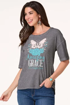 Cato Waffled Amazing Grace Top> Tops