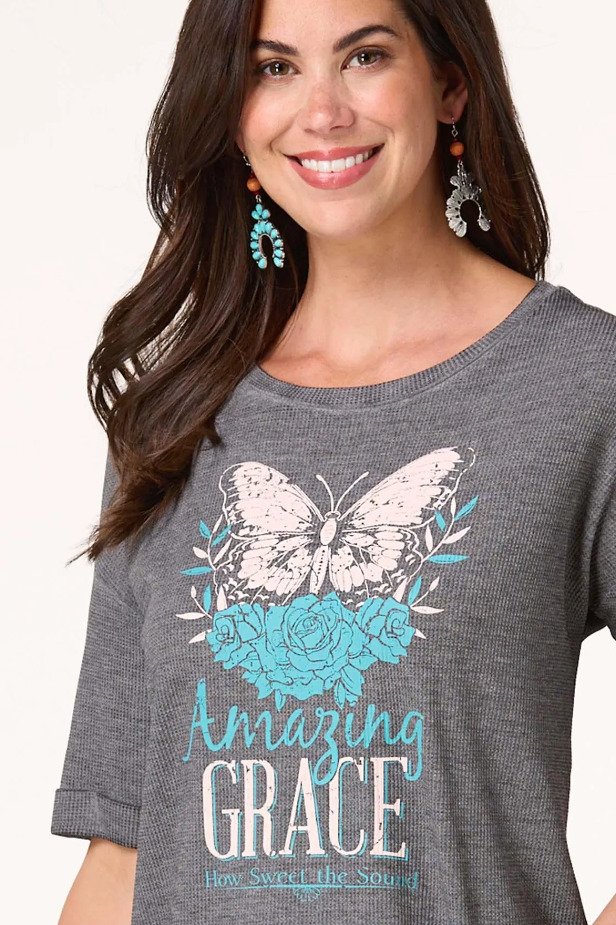 Cato Waffled Amazing Grace Top> Tops