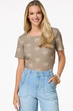 Cato Waffled Palm Leaf Top><noscript><img width=